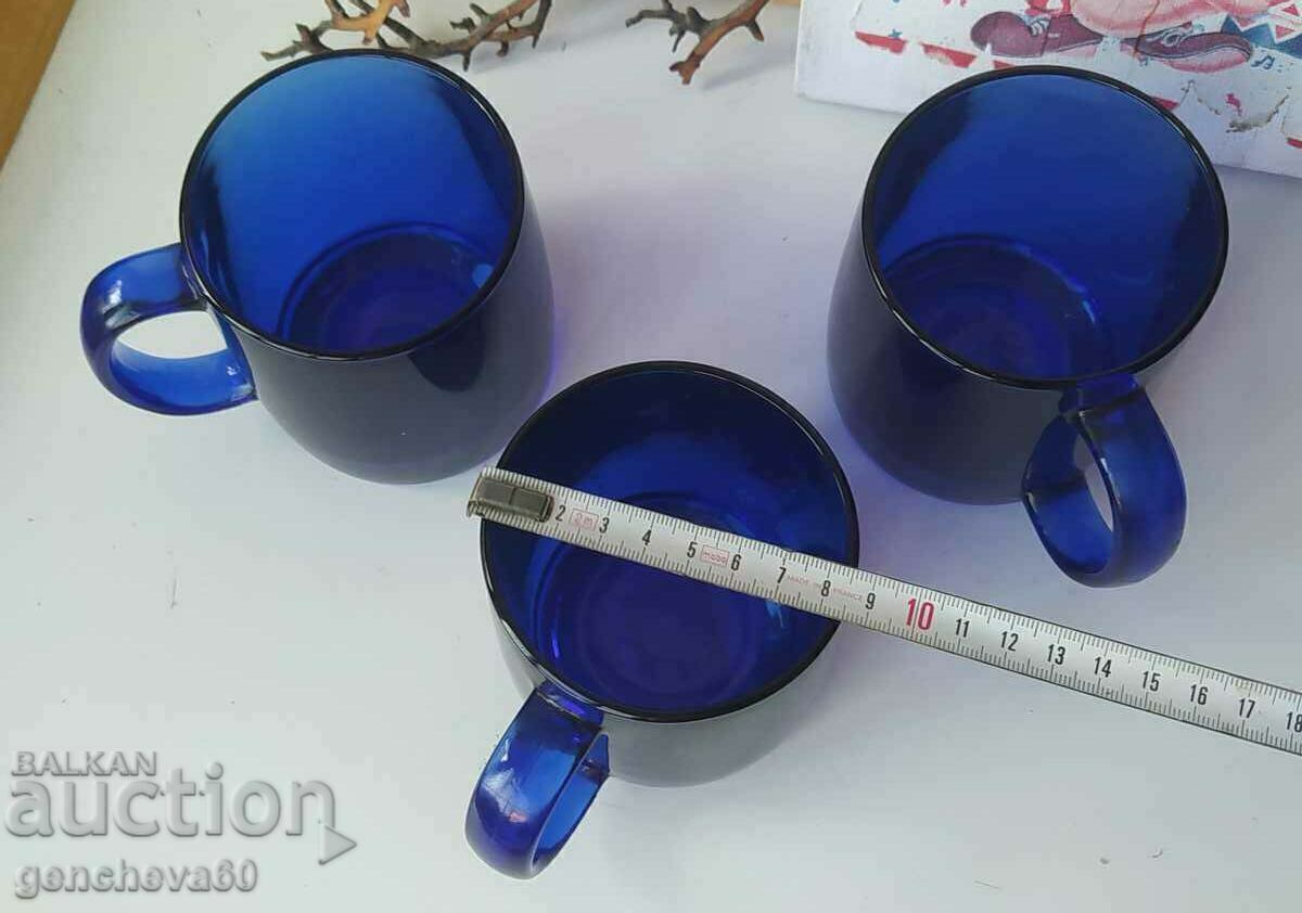 Cobalt blue tea cups - FRANSE - 6 Cobalt blue tea cups - FRANSE - 6