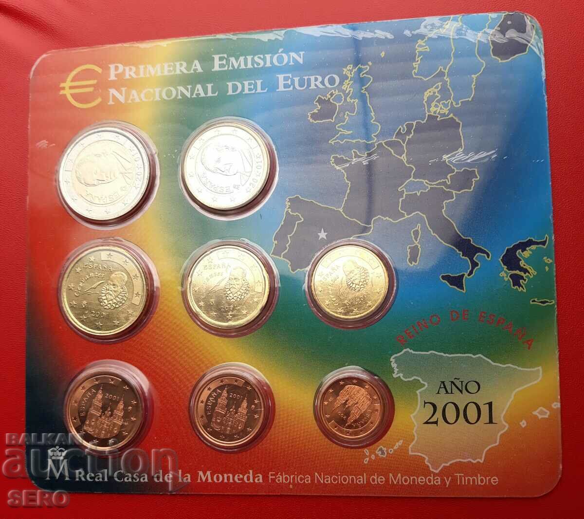 Spania-SET de 8 monede 2001