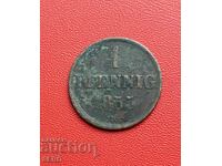 Germany-Hanover-1 pfennig 1855 In-Hanover