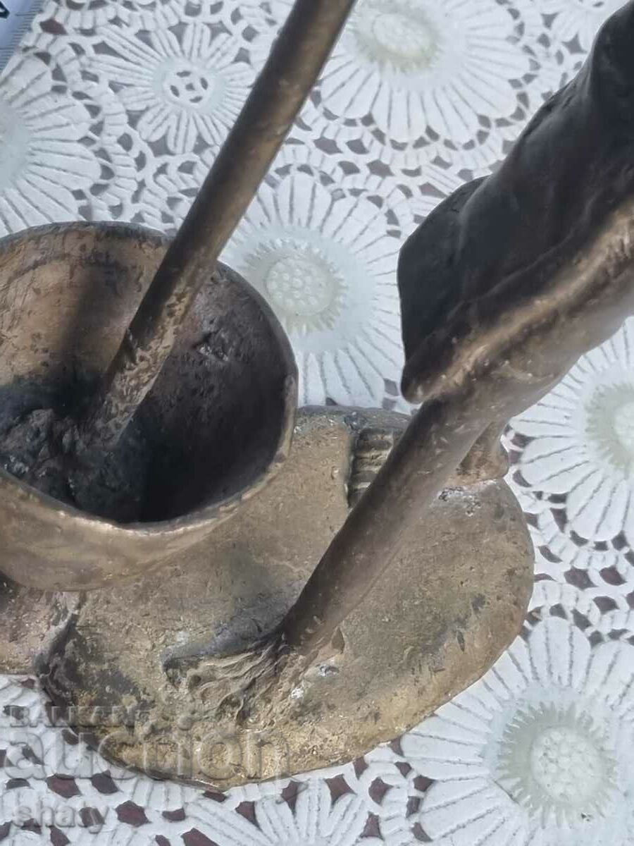 Sculptură veche din bronz. figură africană - 6 Sculptură veche din bronz. figură africană - 6