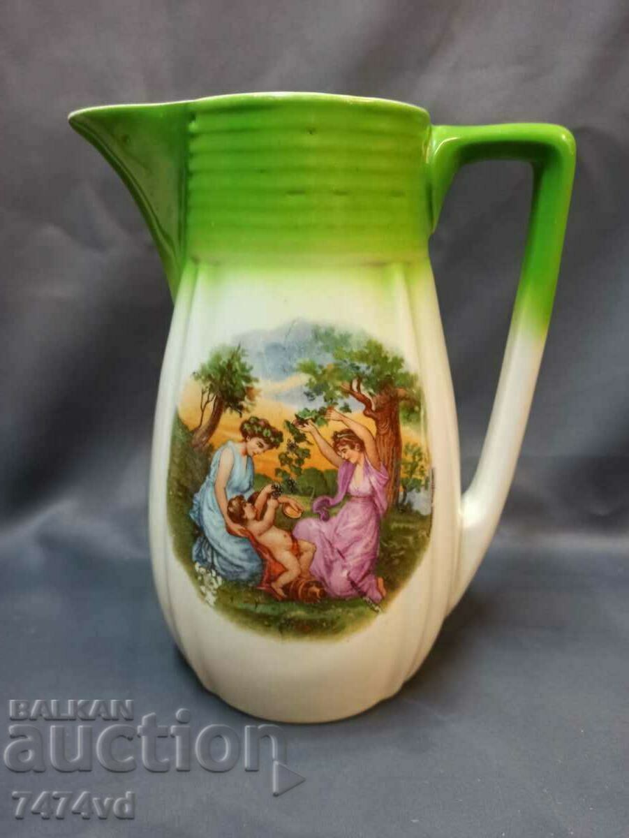 Rare porcelain Vidin jug G. Mladenov Bononia