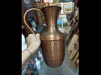 Large copper jug, handmade, height 31 cm