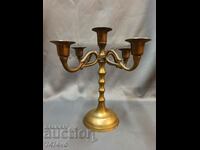 Stylish bronze candle holder 4 ca