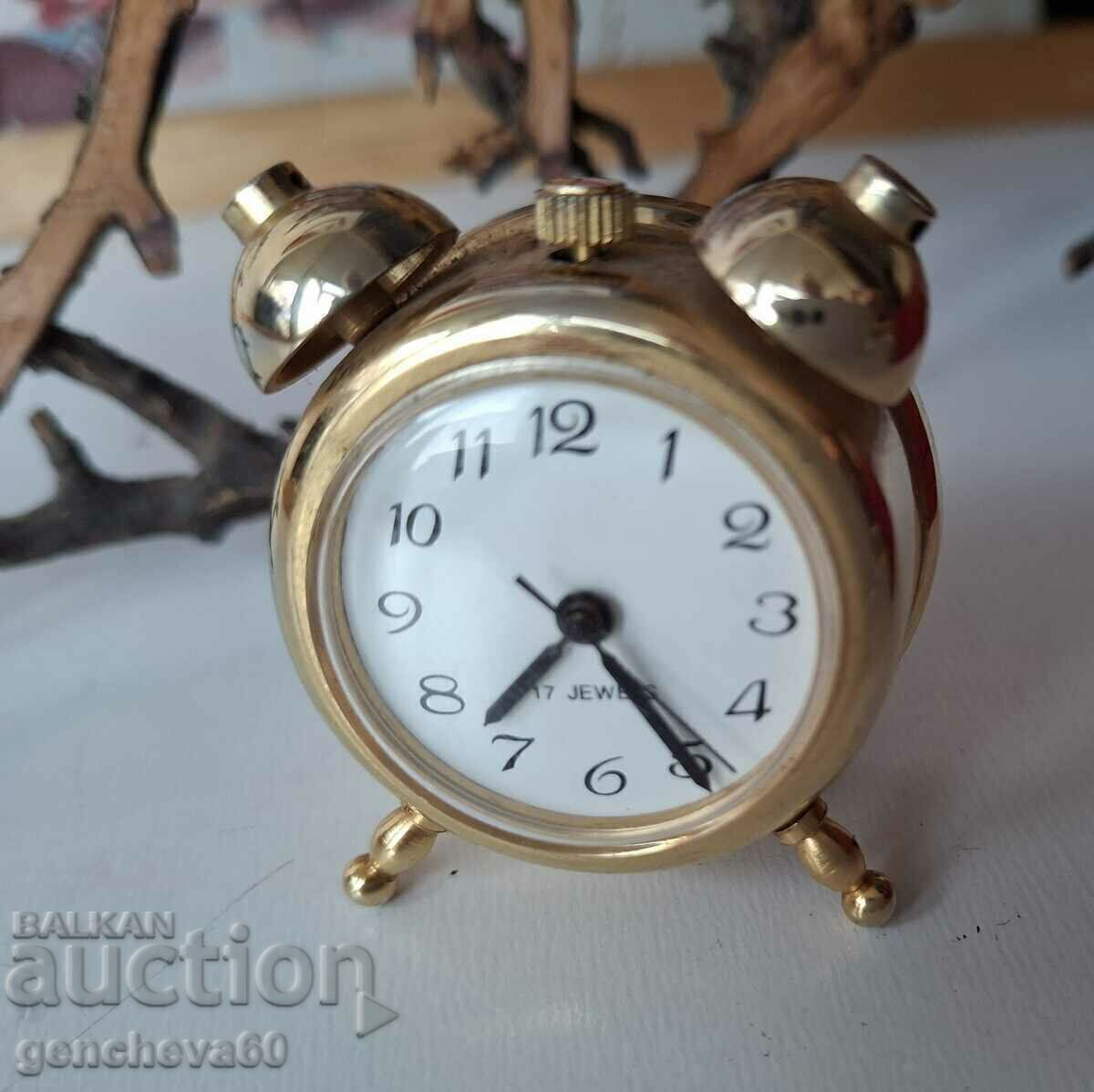 UNIQUE!!! Mechanical mini alarm clock for collection UNIQUE!!! Mechanical mini alarm clock for collection