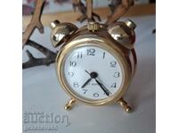 Gold mechanical mini alarm clock