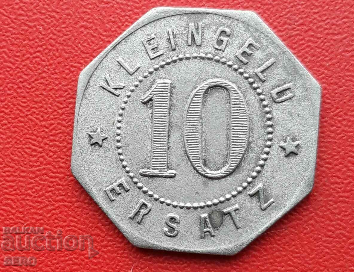 Γερμανία-Βάδη-Βυρτεμβέργη-Leudkirch-10 Pfennig 1918