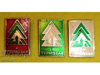 Badges - 3 pieces, tourism.