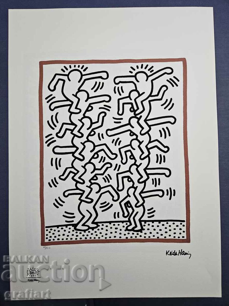 Keith Haring lithograph 50x70 cm