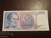 5000 dinari 1985 Iugoslavia TITO