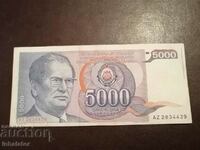 5000 dinari 1985 Iugoslavia TITO