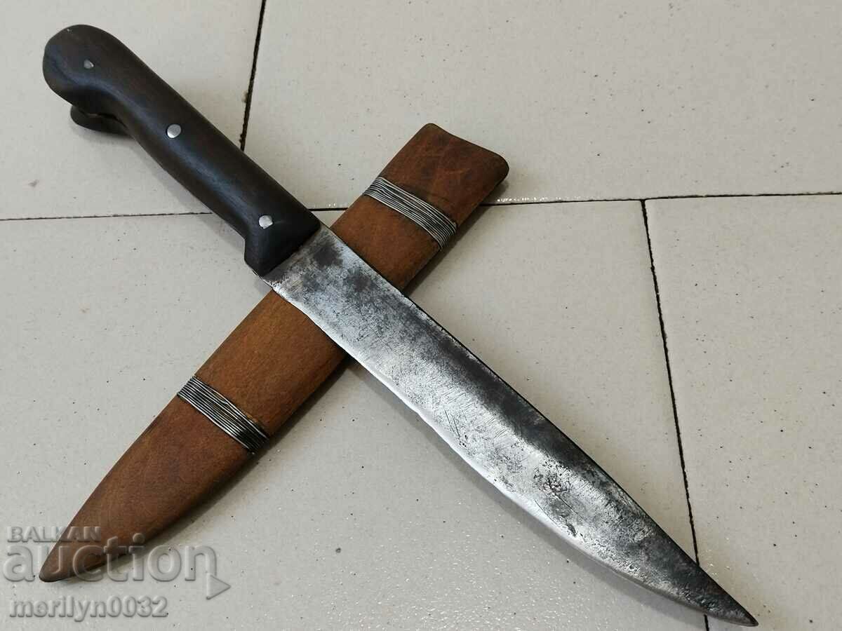 Auction Old hand-forged knife chereni buffalo horn karakulak blade Auction Old hand-forged knife chereni buffalo horn karakulak blade