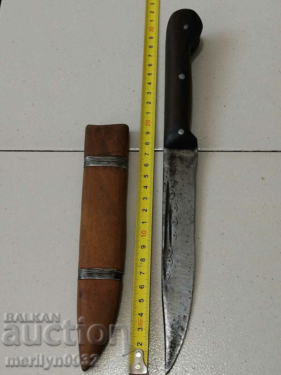 Old hand-forged knife chereni buffalo horn karakulak blade - 5 Old hand-forged knife chereni buffalo horn karakulak blade - 5