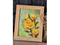 Yellow roses, original painting