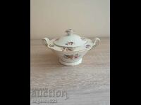 German porcelain sugar bowl Konigl.pr.Tettau