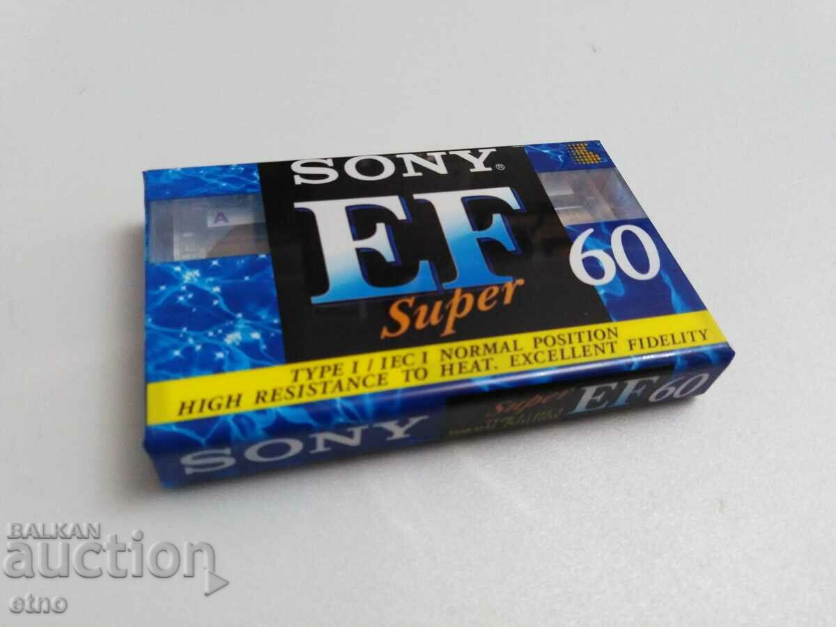 NEW AUDIO CASSETTE - SONY EF 60 SUPER, cassette, tape recorder