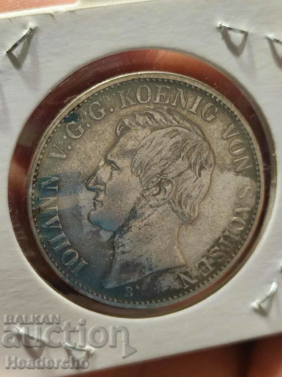 1 Thaler Saxony (Γερμανία) (Ασημί) 1866