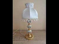 A beautiful bronze and porcelain night lamp!