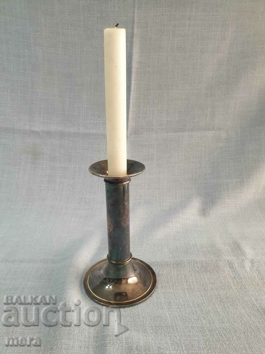 Stylish silver plated candle holder