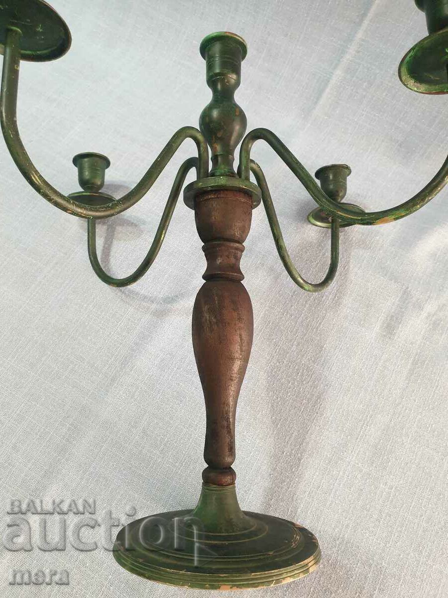 Antique copper candle holder - 6 Antique copper candle holder - 6