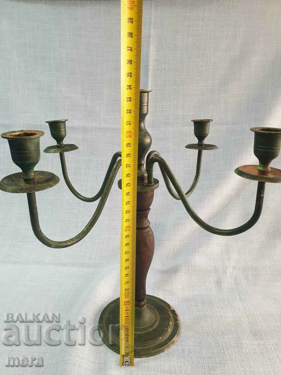 Antique copper candle holder - 7 Antique copper candle holder - 7