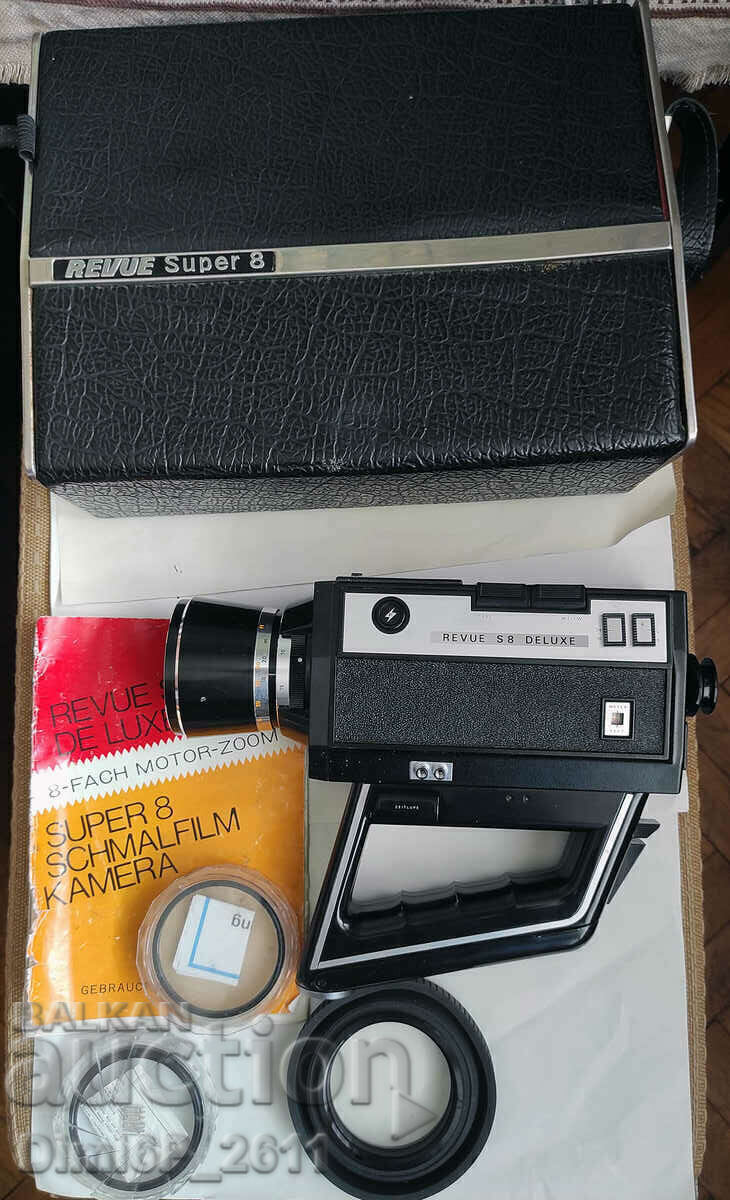 Livrarea Camera retro Revue S8 Sound Deluxe Super 8mm Livrarea Camera retro Revue S8 Sound Deluxe Super 8mm