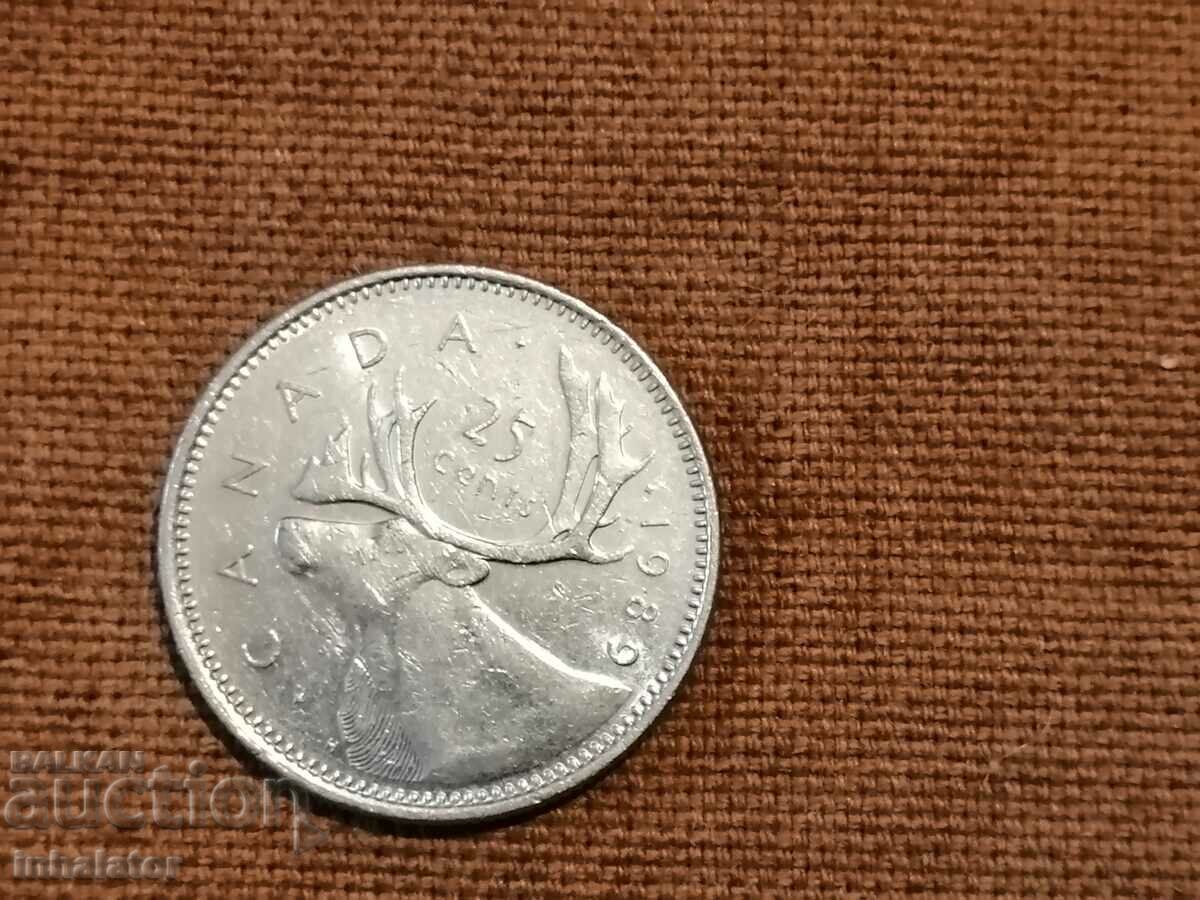 1989 25 cents Canada