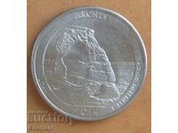 USA America the Beautiful 1/4 Dollar 2014 Arches Utah P