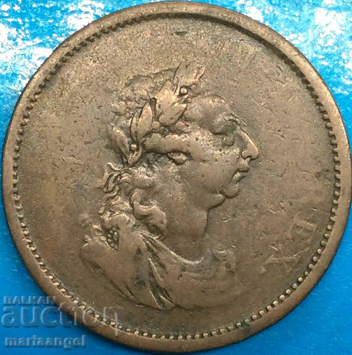 1 penny 1805 Anglia pentru Irlanda George III 34mm 16.8g rare