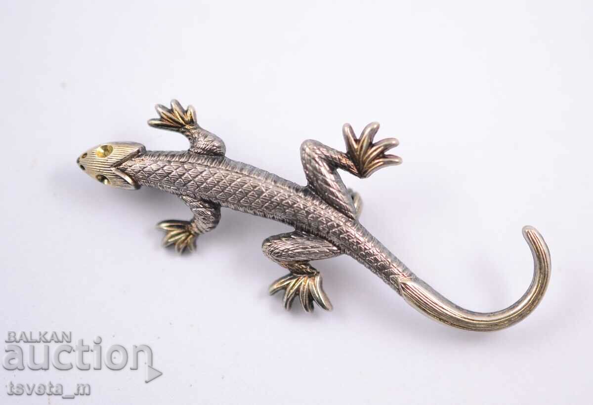 Brooch, lizard