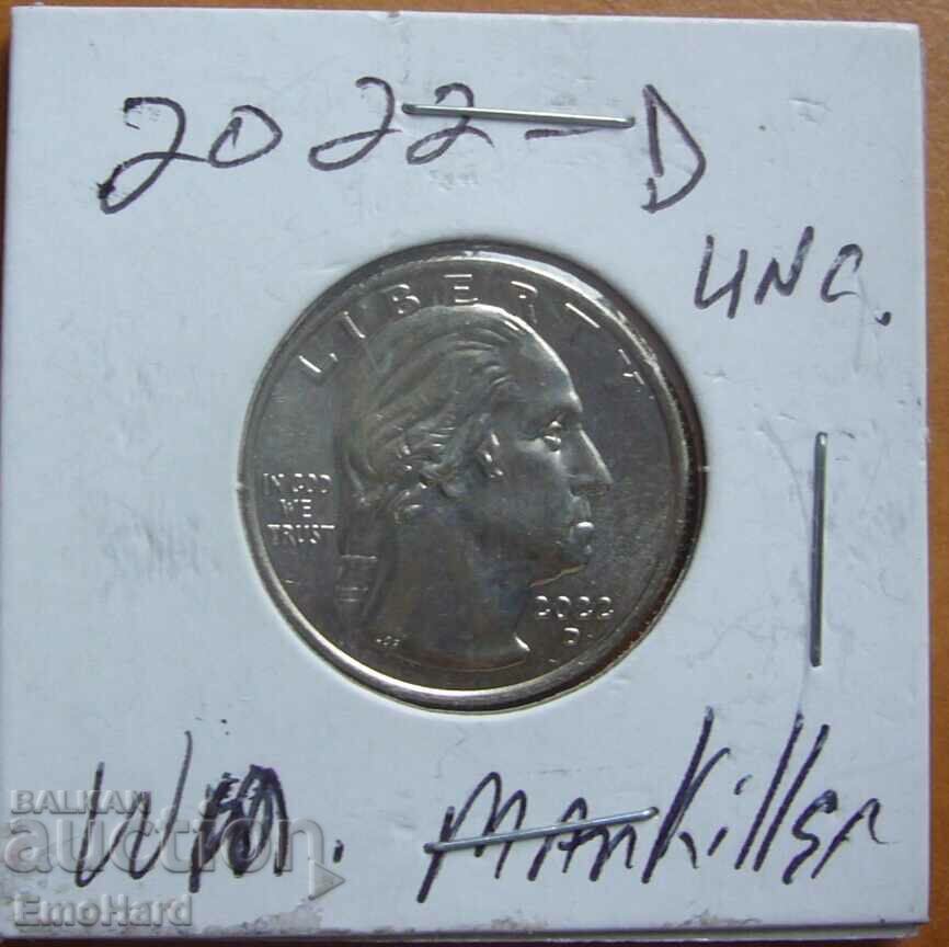 SUA Femei americane proeminente 1/4 dolar 2022 Wilma Mankiller D cu preț 3.50 BGN | € 1.79