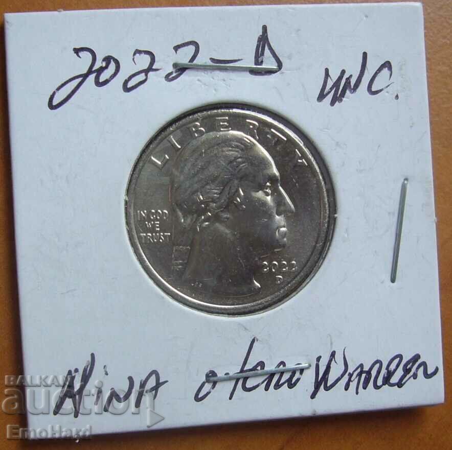 USA Prominent American Women 1/4 Dollar 2022 Nina Otero D with price 3.50 BGN | € 1.79 USA Prominent American Women 1/4 Dollar 2022 Nina Otero D with price 3.50 BGN | € 1.79