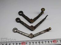 3 OLD HANDLES FOR OTTOMAN COFFEE MAKERS, handle, door