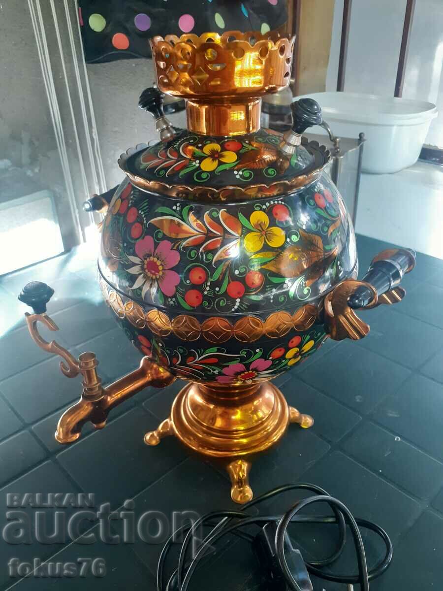 A great hand-painted Russian samovar