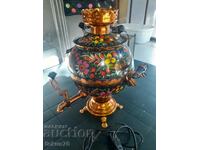 A great hand-painted Russian samovar