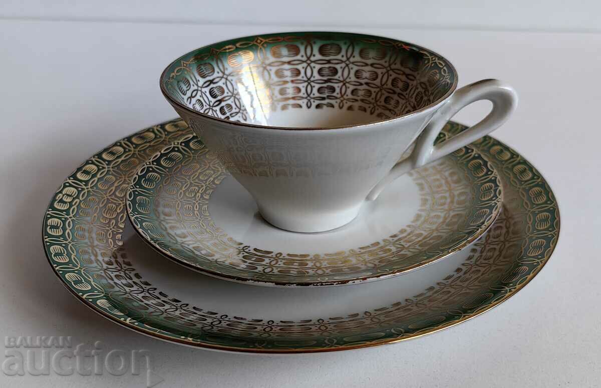 Auction TRIPLE SET CUP PLATE DISHES COFFEE TEA MARKED Auction TRIPLE SET CUP PLATE DISHES COFFEE TEA MARKED