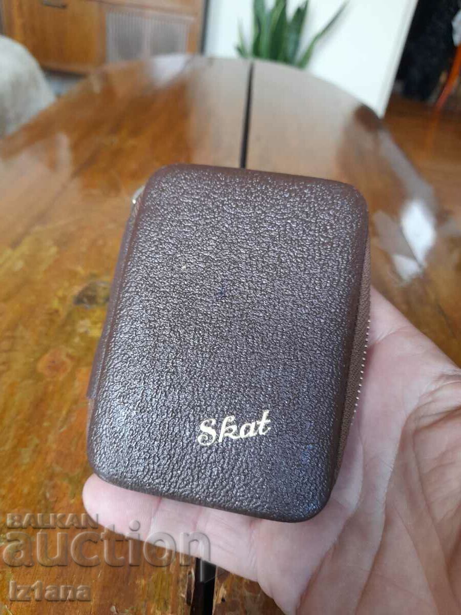Old leather case for Skat cards with price 27.00 BGN | € 13.80