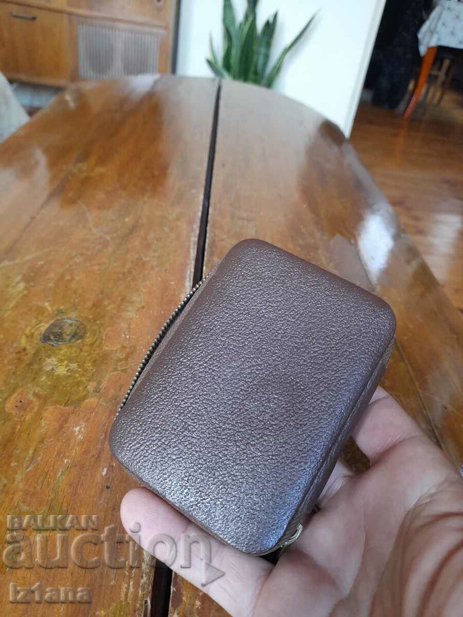 Old leather case for Skat cards - 6