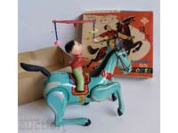 SOC WORKING MECHANICAL CHILDREN'S TOY KEYLESS HORSE ACROBAT