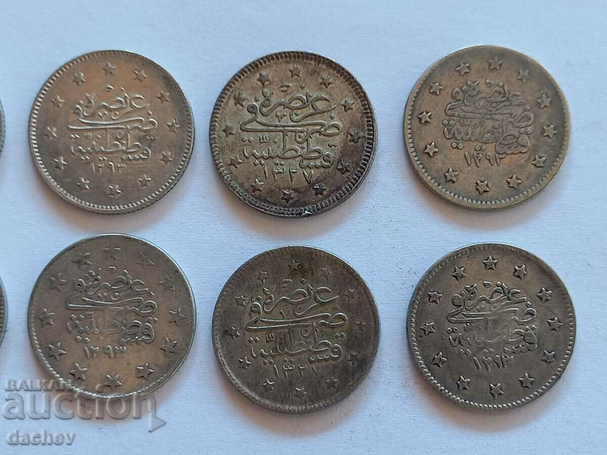 Delivery of Lot 10 pcs. HELLO Silver Turkish Coins Turkey silver coins
