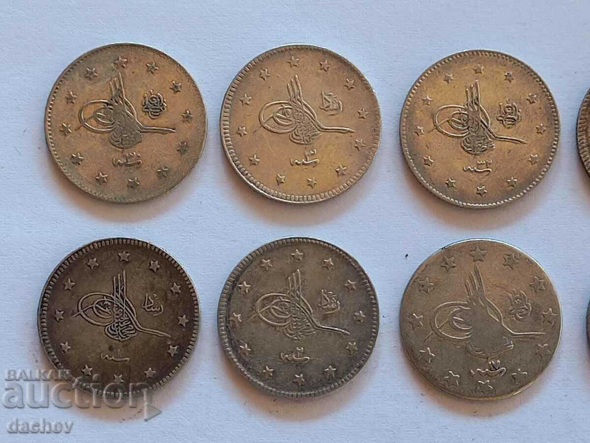 Lot 10 pcs. HELLO Silver Turkish Coins Turkey silver coins - 6