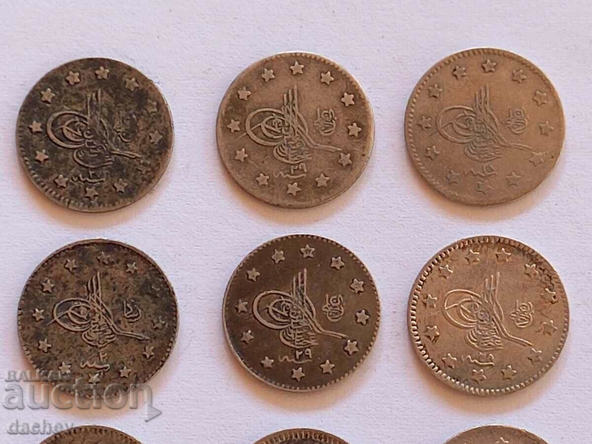 Lot 9 pcs. HELLO Silver Turkish Coins Turkey silver coins - 5 Lot 9 pcs. HELLO Silver Turkish Coins Turkey silver coins - 5