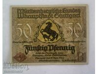 Германия notgeld 50  пфенига 1921 година Stuttgart - B