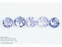 5 Pieces Tanzanite 0.29ct 2.3-2.4mm Round Cut #2