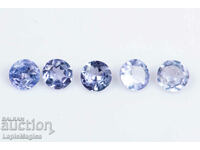 5 Pieces Tanzanite 0.30ct 2.3-2.4mm Round Cut #3