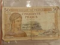 1937 Cérès 50 de franci bancnotă