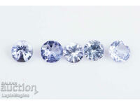 5 Pieces Tanzanite 0.34ct 2.3-2.4mm Round Cut #4