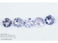 5 Pieces Tanzanite 0.30ct 2.3-2.4mm Round Cut #5