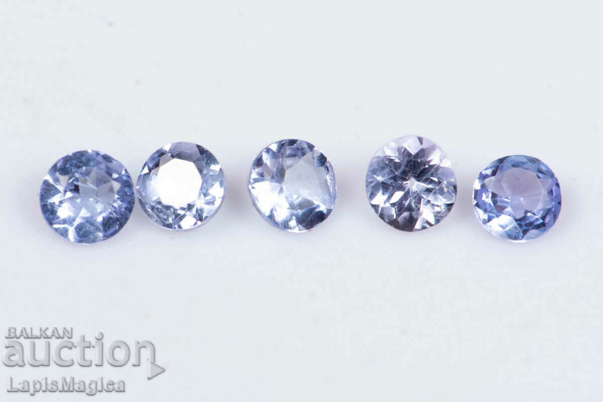 5 τεμάχια Tanzanite 0,32ct 2,3-2,4mm Στρογγυλή κοπή #6