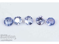 5 броя танзанит 0.32ct 2.3-2.4mm кръгла шлифовка #6