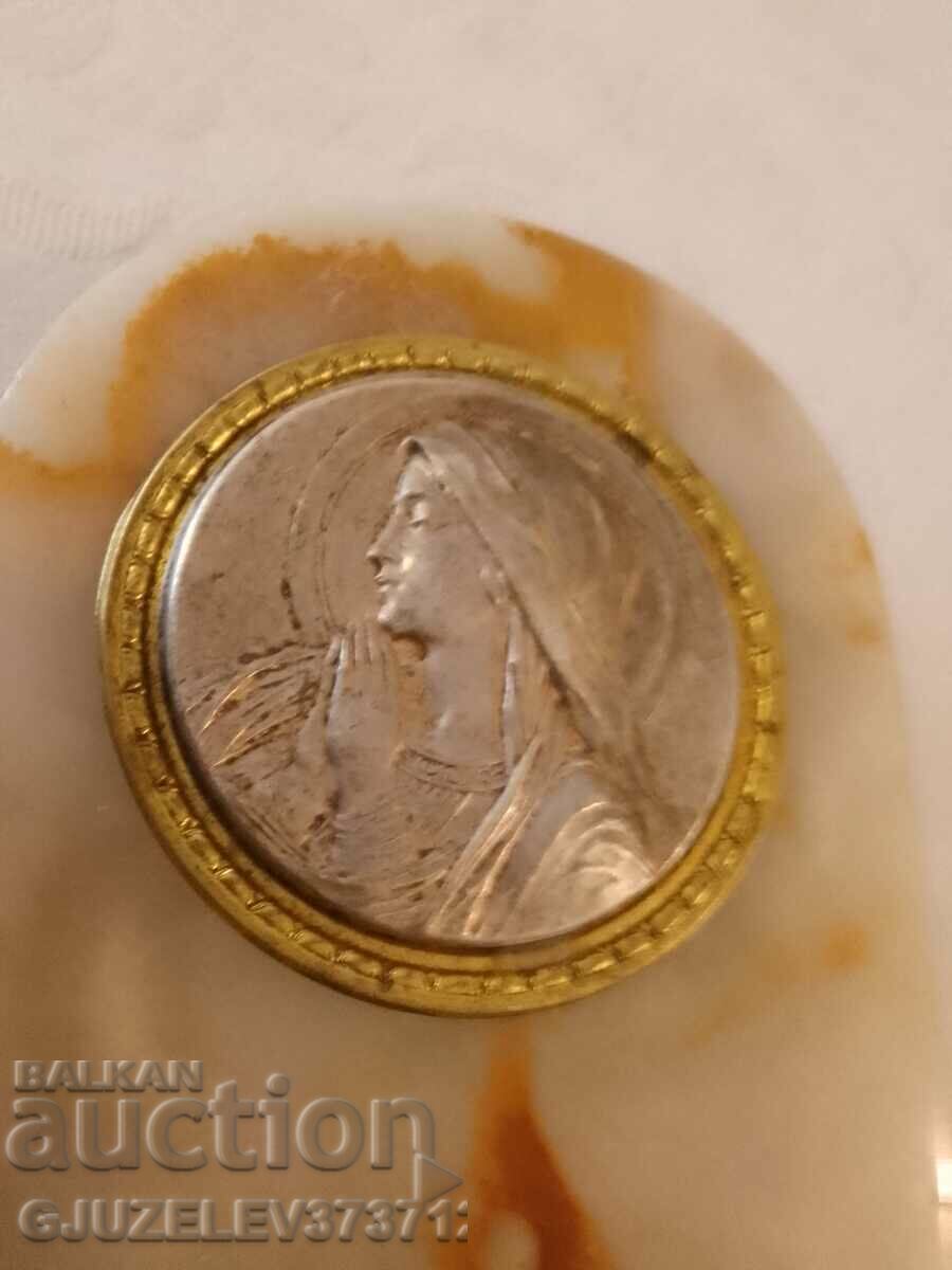 Auction  Small Vintage French Holy Water Marble Font Retro K